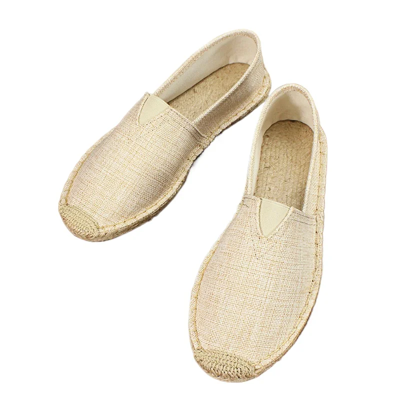 Autumn Men Canvas Shoes Breathable Men's Casual Shoes Slip-On Hemp Shoes Graffiti Espadrilles Women Footwear Flats