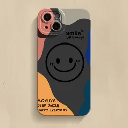 Adorable Cartoon Smile Face Shockproof Phone Case - Soft TPU Silicone Cover - iPhone 12 (1)