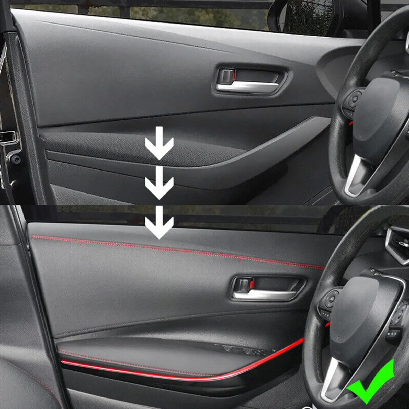50cm Pu Leather Car Universal Diy Flexible Interior Moulding Trim Strips  Car Accessori Decoration Braid Strip Dashboard Sticker - Interior Mouldings  - AliExpress