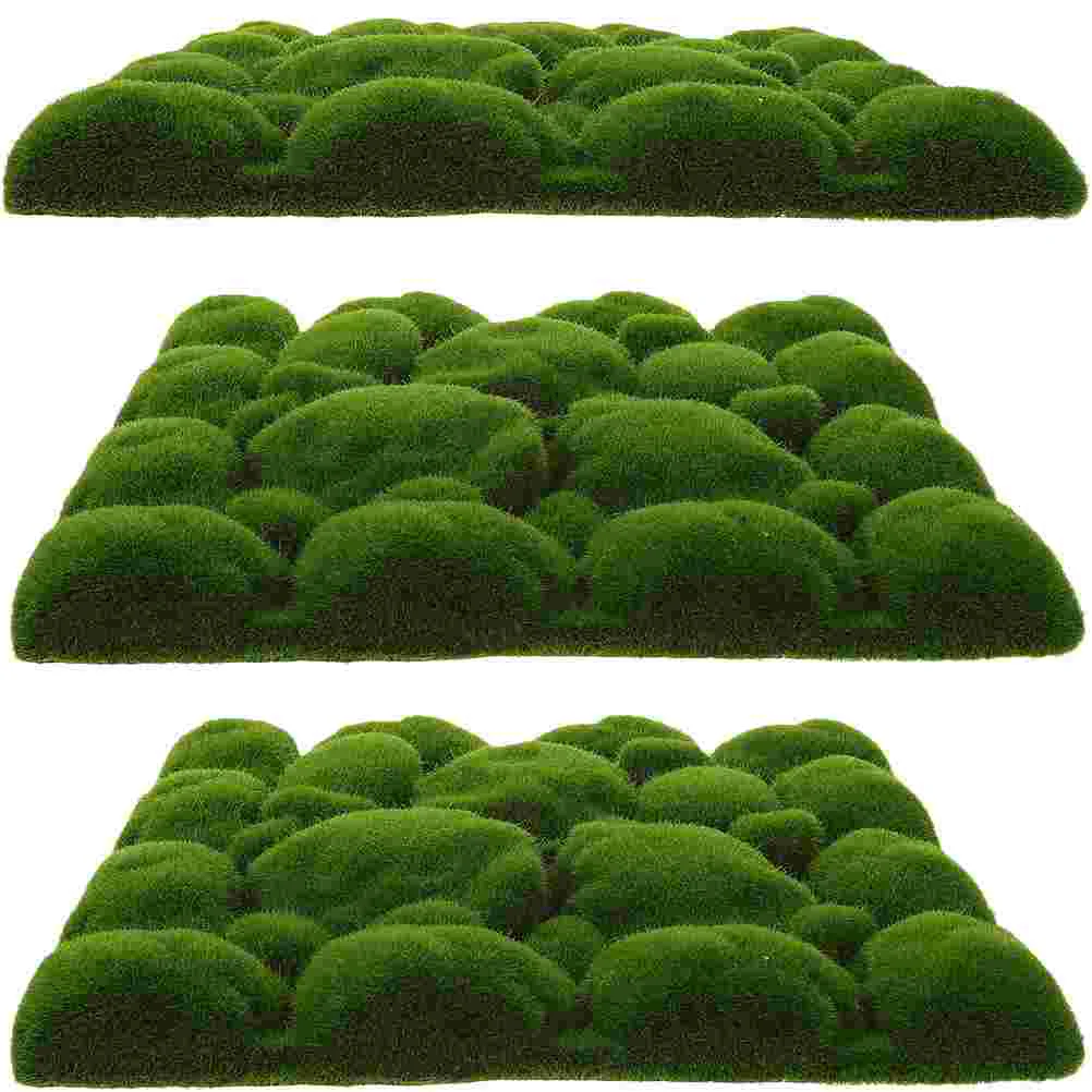 

3 Pcs Green Decor Simulated Moss Foam Fake Board Hanger Flower Arrangement Plants Artificial