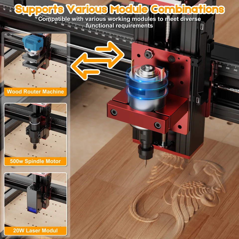 TWOTREES TTC450 Pro CNC Machine 4Axis Metal Cutting Machine For 