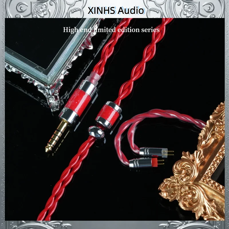 XINHS X01 4コアシールド同軸7N単結晶銅ヘッドフォンアップグレード