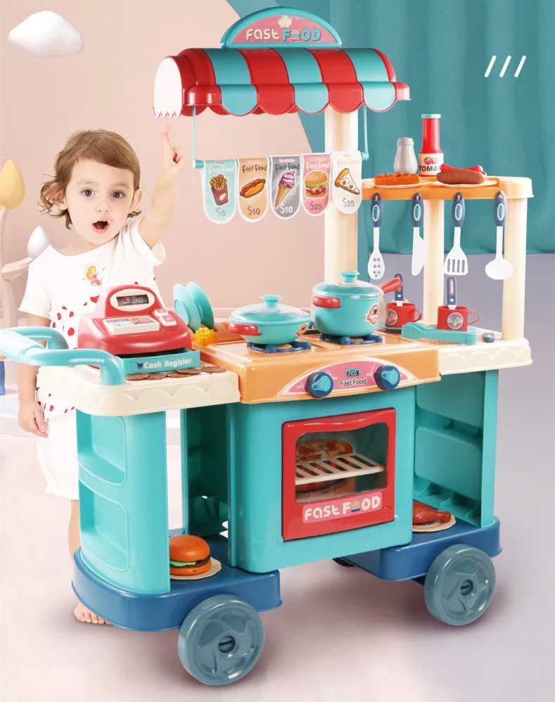 90cm big size Simulate Simulate oven kids kitchen utensils toy set
