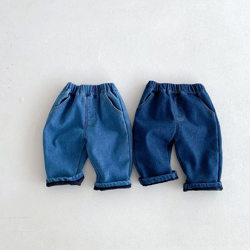 Thicken Denim Blue Kids Jeans Pants