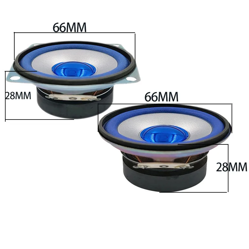 2pcs 2.5 Inch 66MM 4 Ohm 5W Full Range Audio Speaker Unit Lighting Bluetooth Radio Loudspeaker For Home Theater
