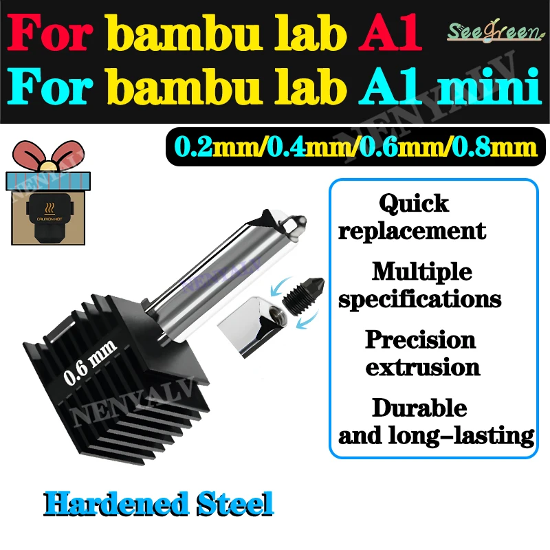 

Обновленные сменные насадки Bambu lab A1 Hotend для Bambu Lab A1 Маленький Наконечник