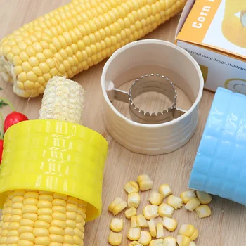 สแตนเลส Mesin Perontok Biji Jagung ผลไม้ผักเครื่องมือ Easy Peeling Mesin Perontok Biji Jagung Peeler ข้าวโพด Cob Remover อุปกรณ์ครัว 2