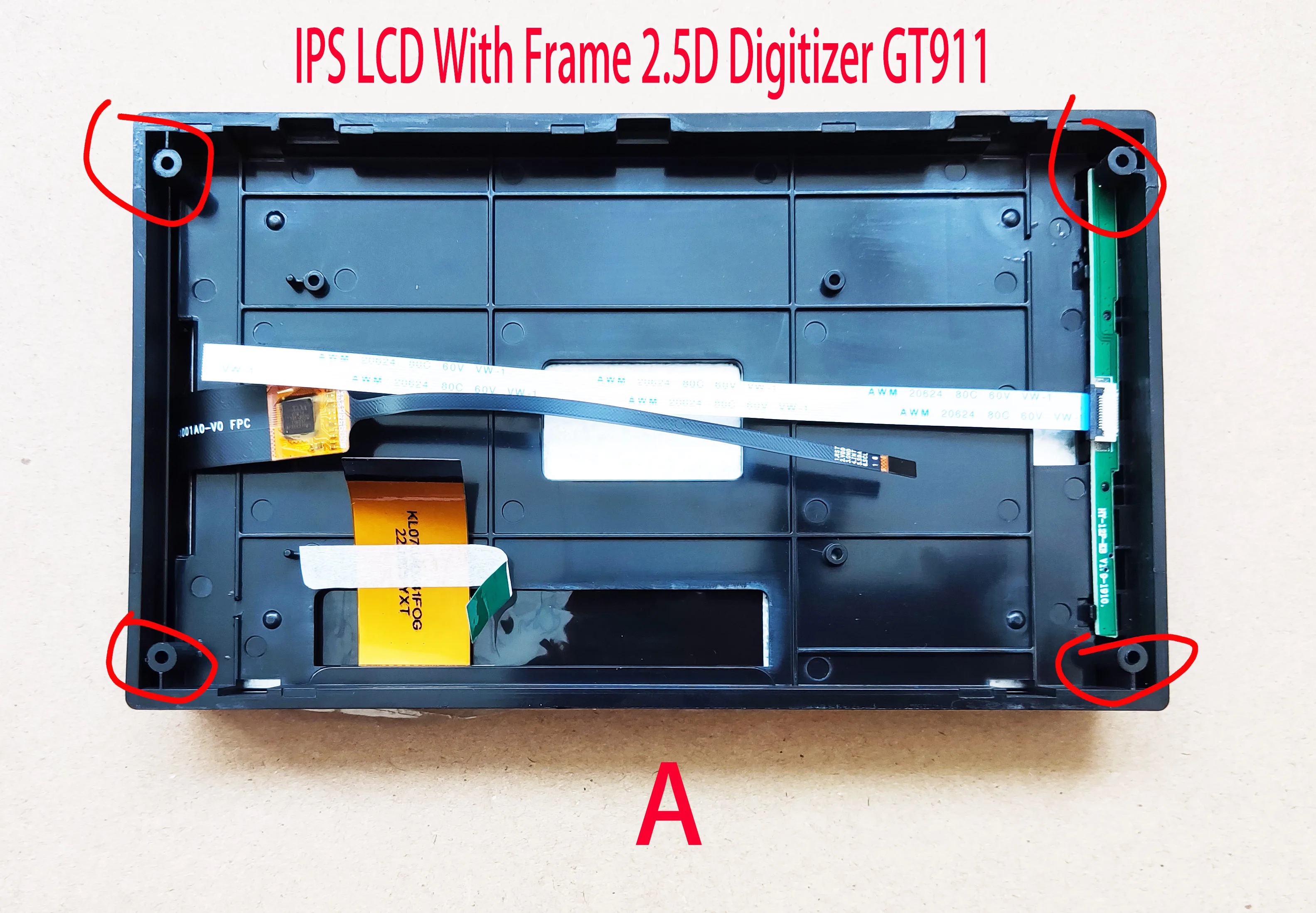 Polegada 40pin Ips Lcd Monitor 1024*600 com 2.5d Sensor Digitador 178*102 mm Quadro Reparar o Conjunto de Peças de Reposição. 7 - Imagem 3