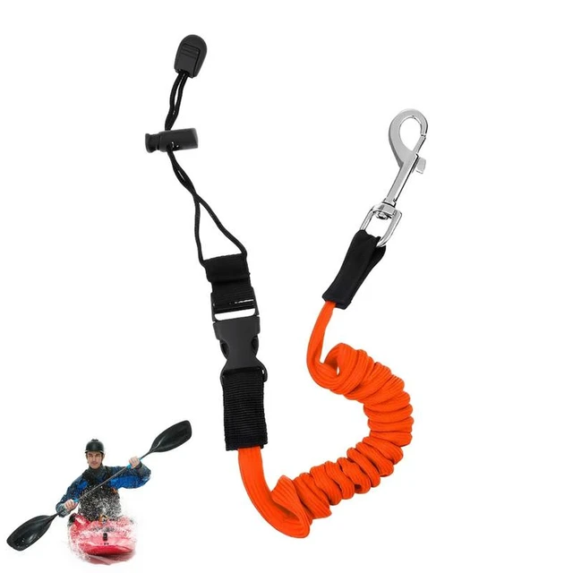 Kayak Lanyard Cord Paddle Fishing Accessories Leash With Carabiner