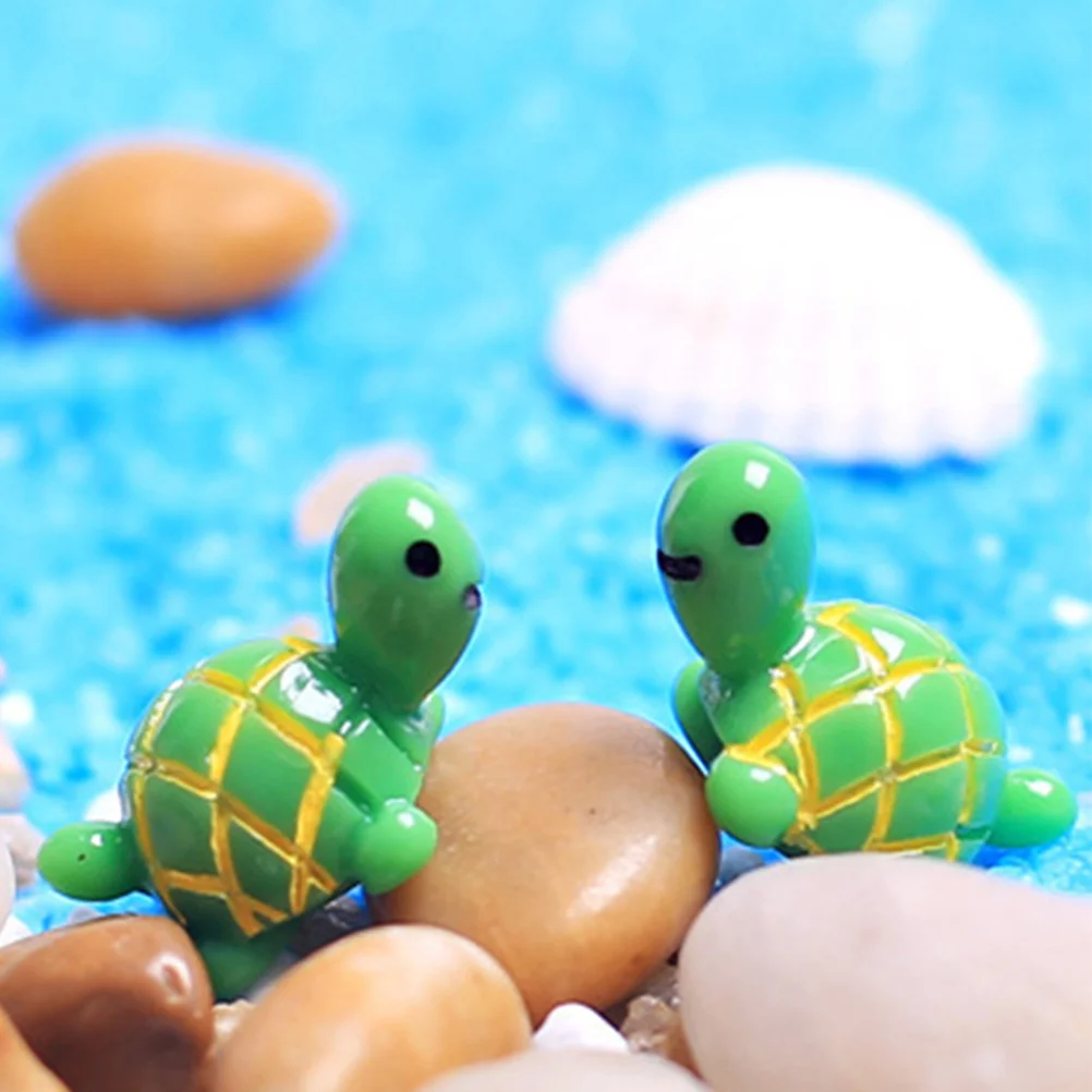 

30 Pcs Baby Turtle Statue Statues Figurine Animal Resin Decor Home Fish Tank Marine Cute Desk Aquarium Adorn