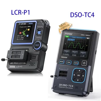 FNIRSI ® Oscilloscopio Digitale DSO-TC4 3-IN-1 10MHz 48MSa/s, Tester per Transistor, Tester Multifunzione LCR-P1 per Transistor e Condensatori