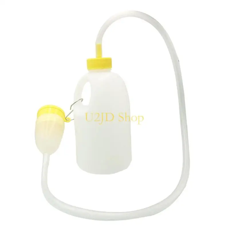 U2JD Portable Urinals Unisex Urinal Bottle Spill Proof Reusable Pee Bottle Camping Toilet Thicken Potty Long Tube with Lid