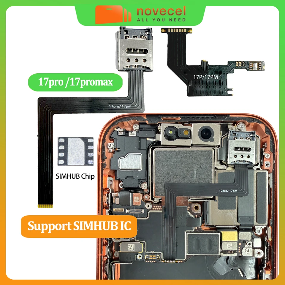 US Version Esim to Sim Card Flex Cable + ESIM for iPhone 17pro 17