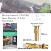 Outdoors Garden Adjustable Brass Nozzle Atomizer Kit 5/8mm Hose Nebulization Humidification Cooling Watering System Lawn Spray 4