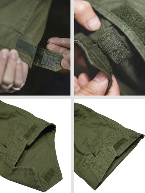 M65 Field Jacket, Men's Military Jacket, Retro Multi Pocket Collar Zipper Jacket, 100% Cotton 3