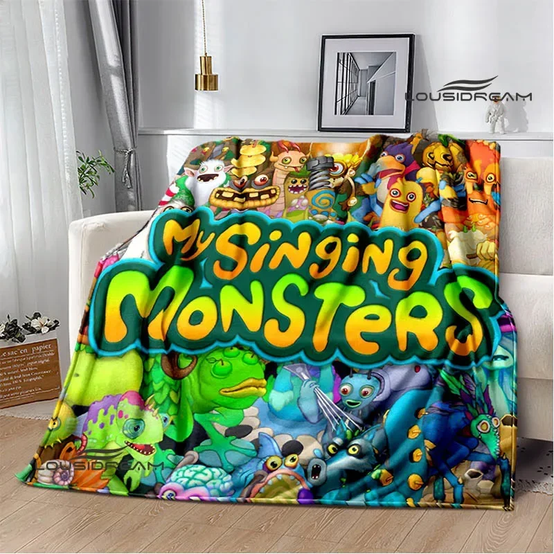Game My Singing Monsters printed blanket Flange Warm blanket picnic blanket Soft and comfortable blanket Birthday Gift 6