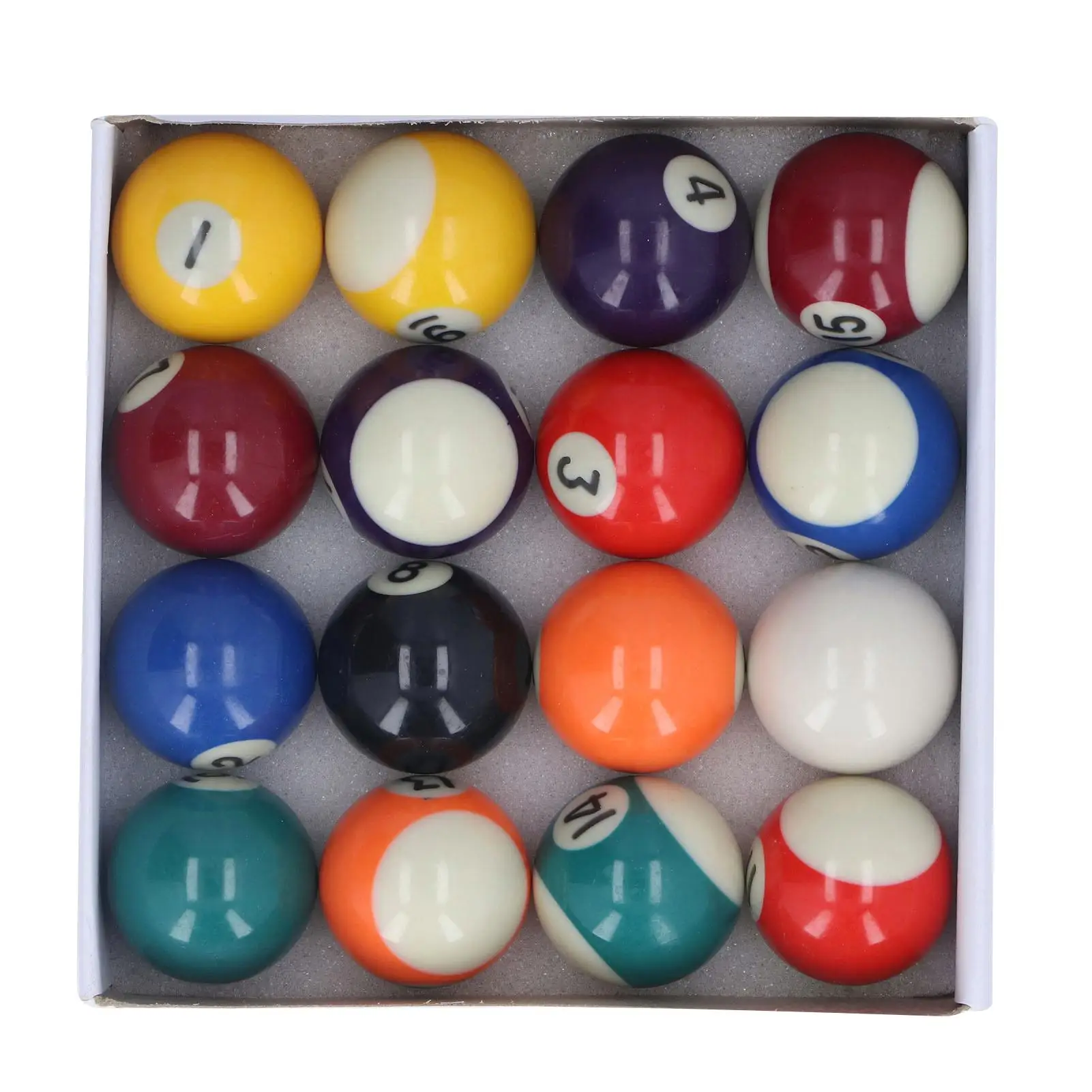 16pcs Mini Billiard Balls 32mm/38mm/25mm-Impact Resistant Eco-Friendly Resin Small Pool Table Ball Set for kids Game Room