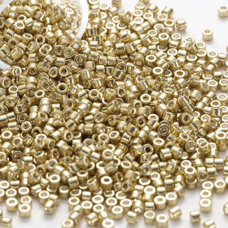 10 g/Röhre 1,3 x 1,6 mm generische japanische metallische Glasperlen 11/0 lose Spacer-Rocailles für Schmuckherstellung DIY Nähen – Detail 19