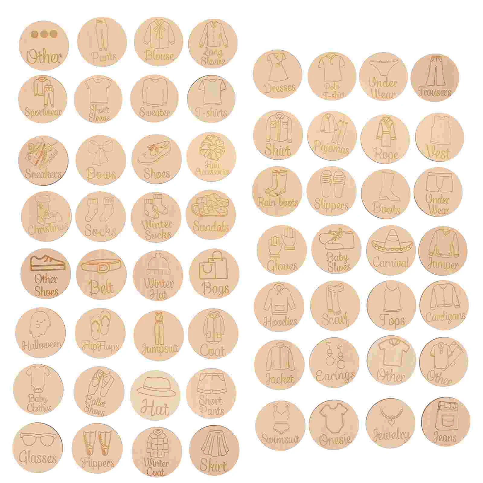 

60 шт., Ярлыки-органайзеры для одежды