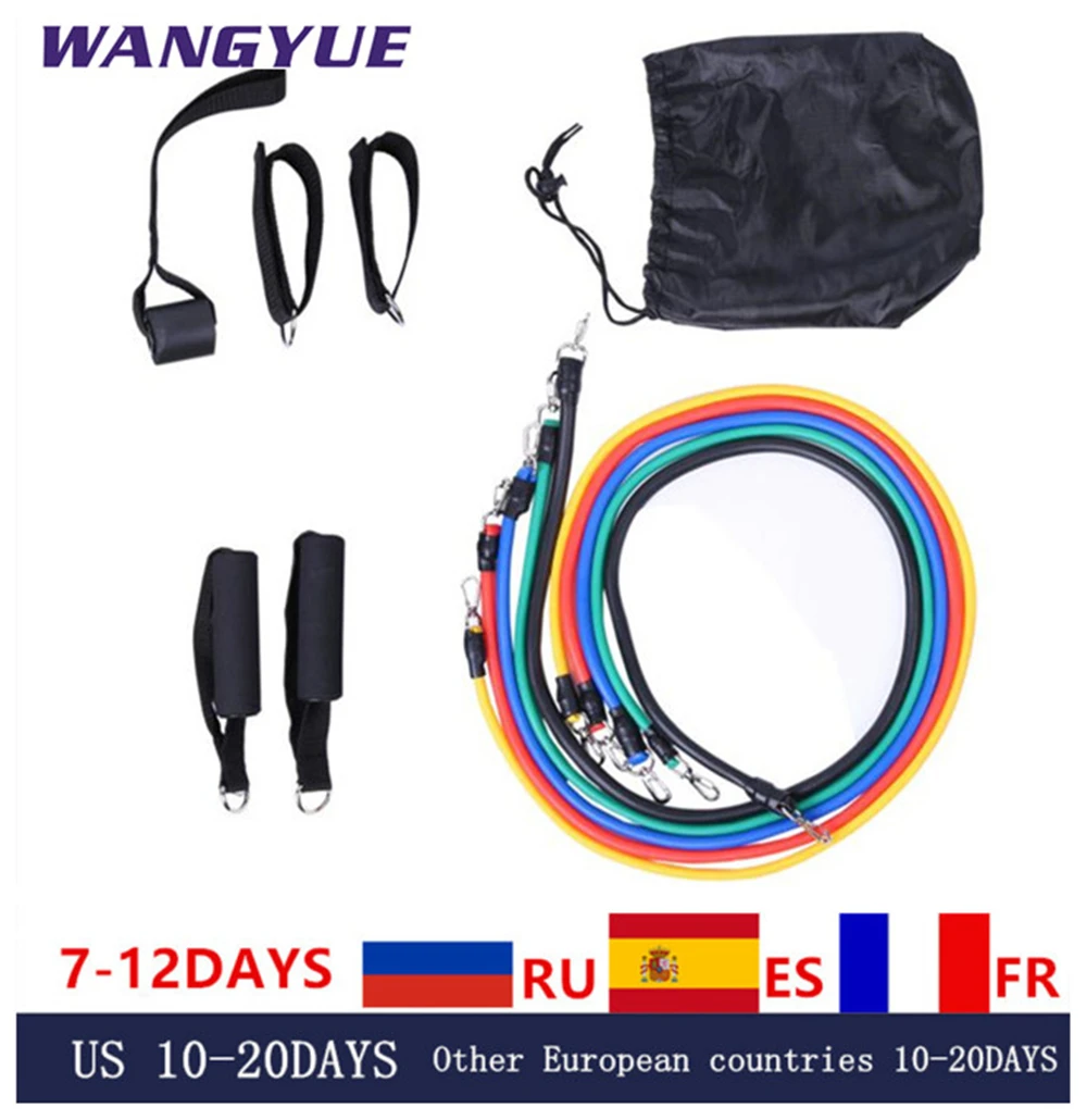 Latex Resistance Bands 17 Pcs Crossfit Training Exercise Yoga Tubes gym Pull Rope Rubber Expander Elastic Bands Fitness Bag resistance bands,resistance band,resistance strap,pull up assistance bands,chest expander,fitness tension rope