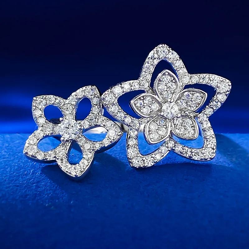 

Серебряное кольцо S925, кольцо на палец в виде лепестков, серебряное кольцо на указательный палец S925, ежедневная распродажа