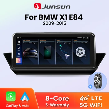 Radio para Auto Junsun de 8 Núcleos, 4G WIFI, CarPlay Inalámbrico y Android Auto para BMW X1 E84 2009-2015, Sistema Inteligente Estéreo con Navegación GPS 1