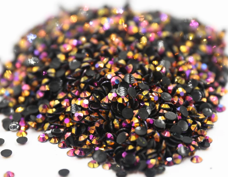 

Jelly Gold Hematite AB Color Flatback стразы Resin Non hotfix Rhinestones in Bulk Package Plastic Nail Art Decoration Garment