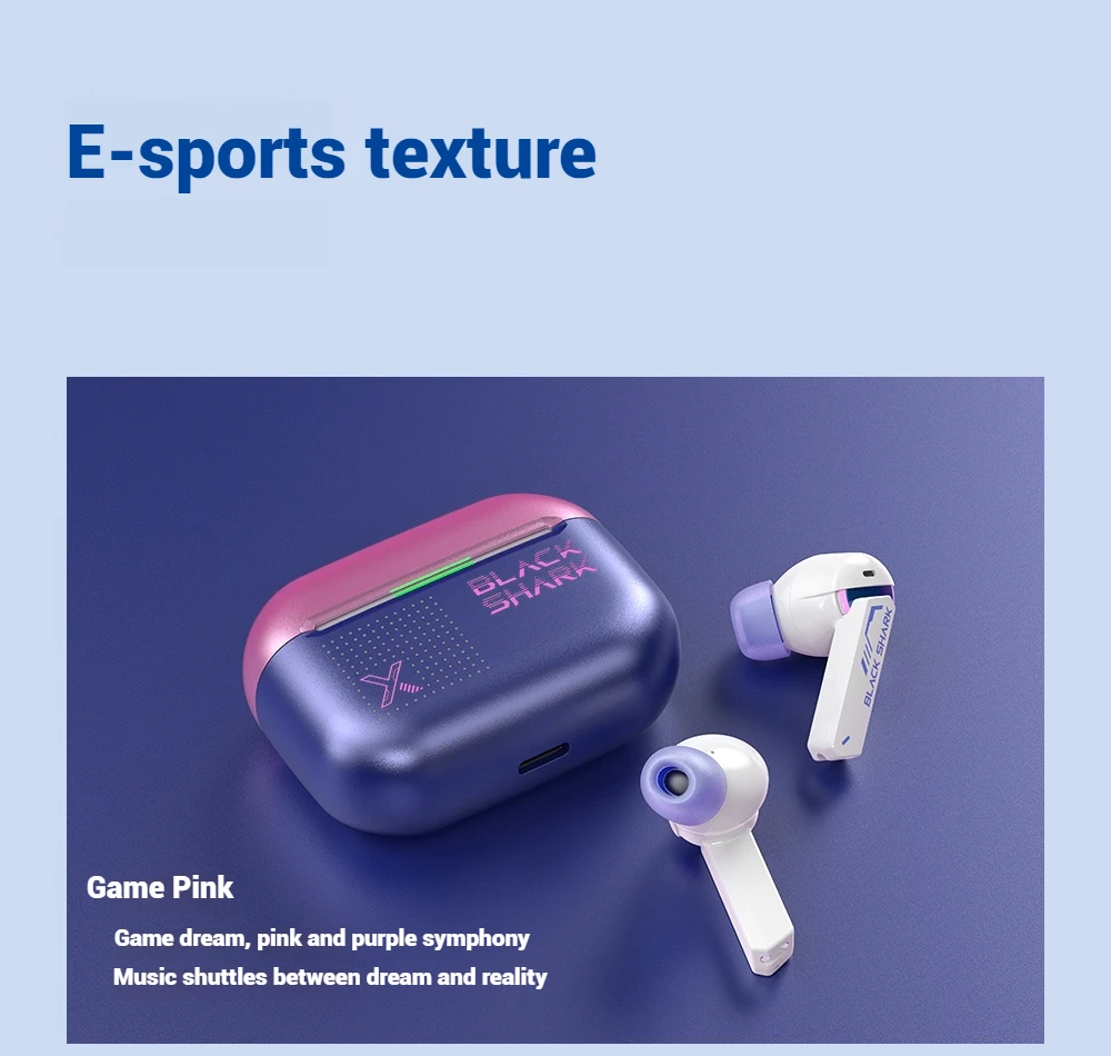 Black Shark JoyBuds Plus Esports Version TWS Bluetooth Earphones In-Ear ENC Noise Cancellation Low Latency Custom Gaming EarBuds