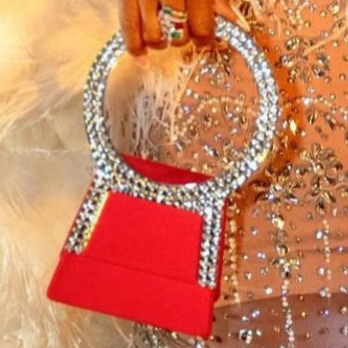 Handle Rhinestones Evening bag silver Crystal handmade Bags for Women Purses and Handbags Luxury Designer banquet bag