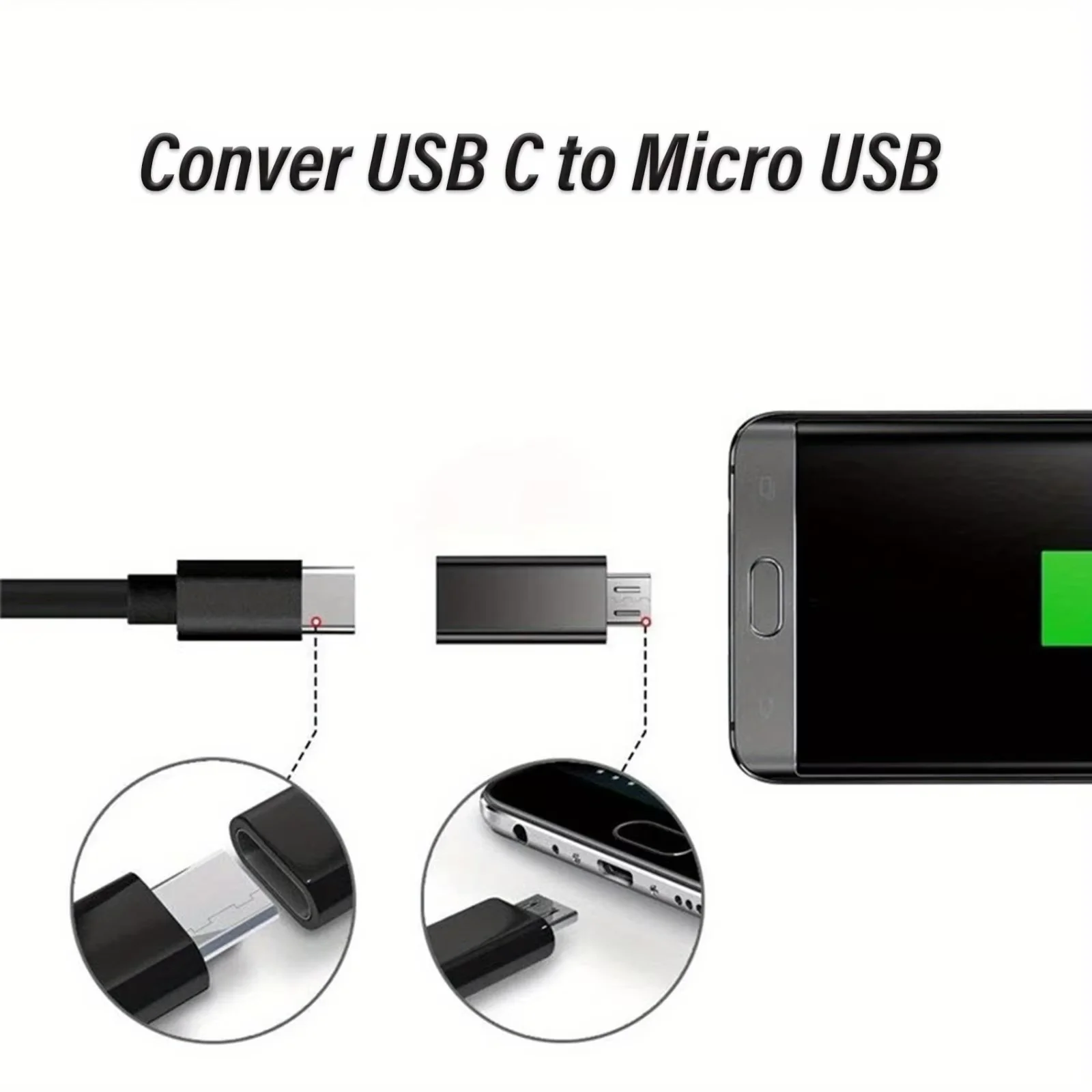 4개 USB to USB C 어댑터 세트, USB C to USB 3.0 OTG 및 마이크로 USB to USB C (맥북 프로, 삼성 갤럭시 노트북 등)