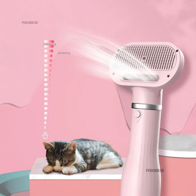 Household 2-in-1 Dogs Dryers Pets Hair Removal Brush Comb Cats Massage Hair Dryer Portable Grooming Bath Blowing Artifact