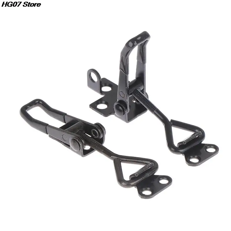 1PC 100KG/220lbs Toggle Latch Catch Toggle Clamp Adjustable Cabinet Boxes Lever Handle Lock Hasp 90*27mm