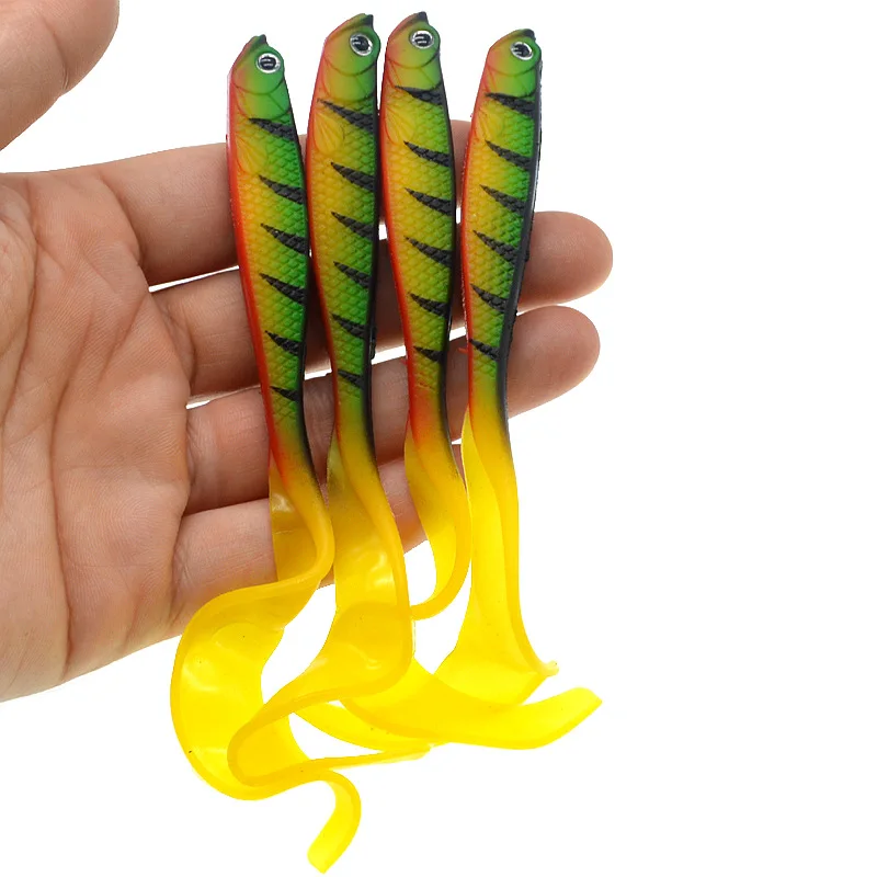 Long Curly Tail Soft Bait Path Sub Bait Green Leopard Pattern Fake Bait Sea  Water Fishing Gear Imitation Bait - AliExpress