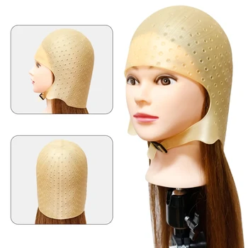 New Barber Hair Coloring Cap Silicone Hair Highlights Cap con ago Professional Hair Dye Hat strumenti per lo styling dei capelli del salone di bellezza
