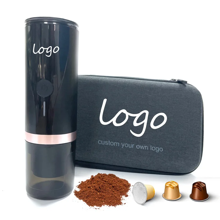 Factory Low Price Electric Espresso Silver Mini Coffee Maker OEM Outdoor Camping Portable Espresso 2