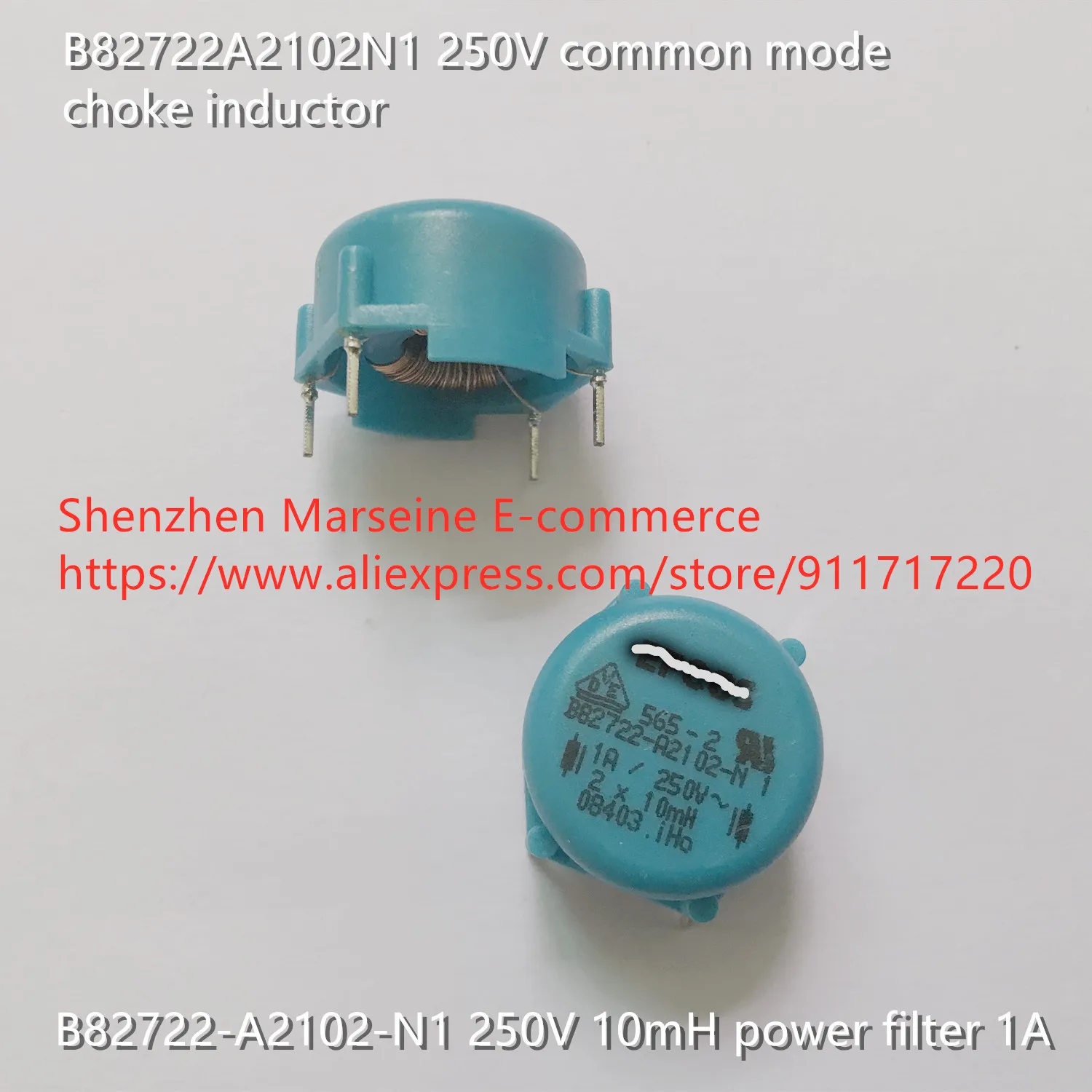 Оригинальный новый 100% B82722A2102N1 250 В индуктор дросселя общего режима 10mH силовой