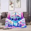 3D Printing Disney Stich Blanket Cute Cartoon Lilo & Strong Soft and Comfortable Children's Lunch Blanket 3