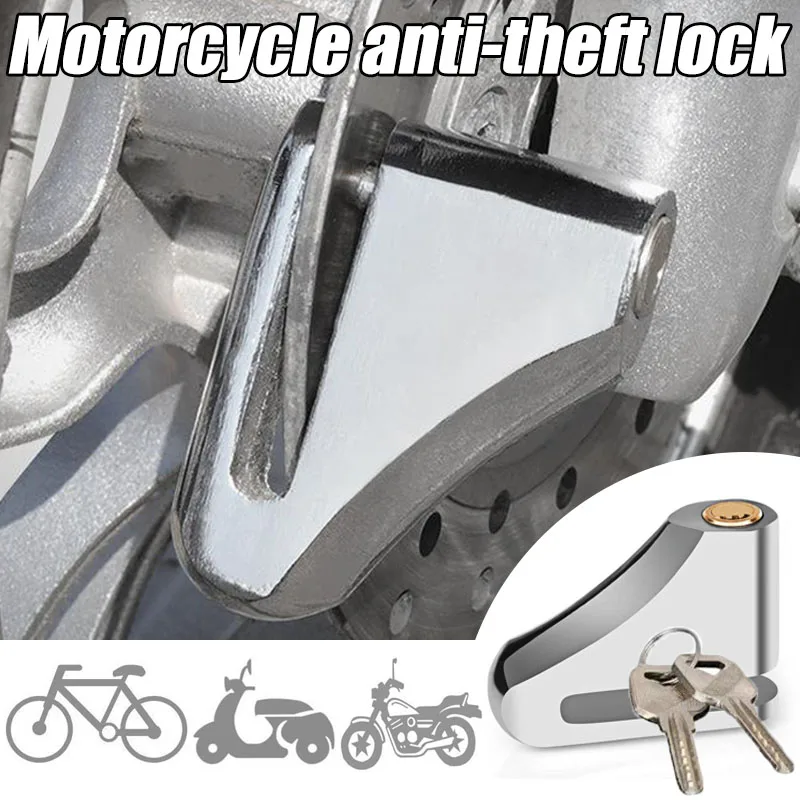 Motorcycle Waterproof Anti-Theft Disc Brake Lock Wheel Padlock with Keys for Motorcycle Scooter Moped Motorbike Moto Accessories rzahuahu 16l motorcycle rear bag motor side tail bag waterproof saddle storage bag motorbike touring bag