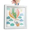 Children's Money Box 3D Transparent Money Bank Photo Frame Hot Air Balloon Coin Saver Box Cash Protector Container For Desk 1