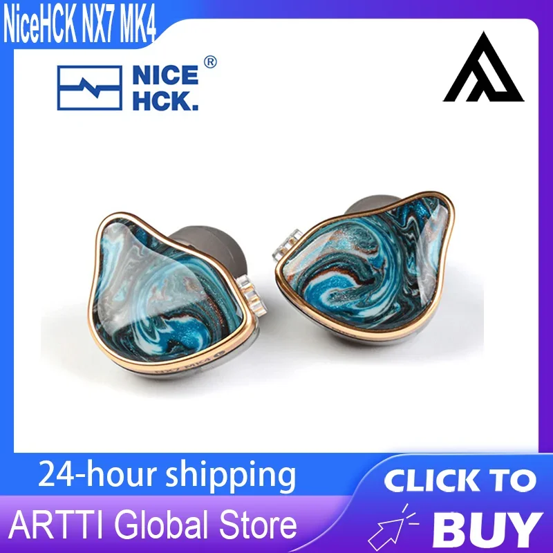 

NiceHCK MK4 Wired HIFI IEMs In Ear Earphone Wood Earbud 7 Driver Units Hybrid Audiophile with Detachable 0.78mm 2Pin Cable