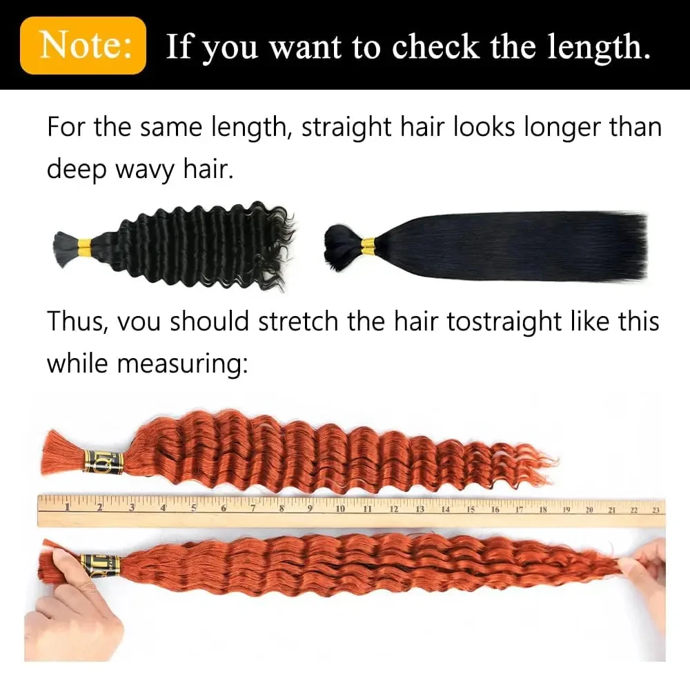 #27 Honey Blonde Bulk Human Hair For Braiding Deep Wave Human Hair Bundles No Weft Bundles For Women Hair Extensions 6