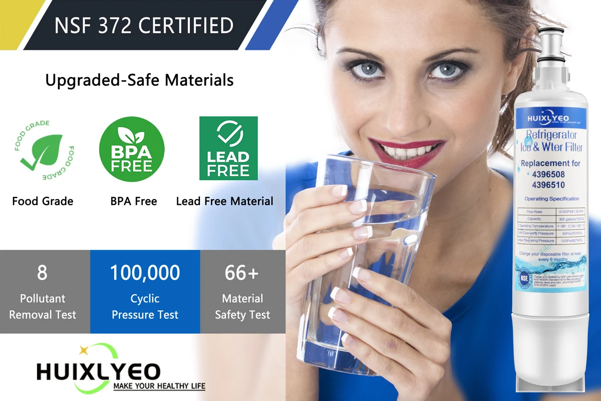 4396508 Refrigerator Water Filter Replacement for Whirlpool EDR5RXD1 4396510 NLC240V Filter 5 46-9010 Pack of 2 faucet water filter