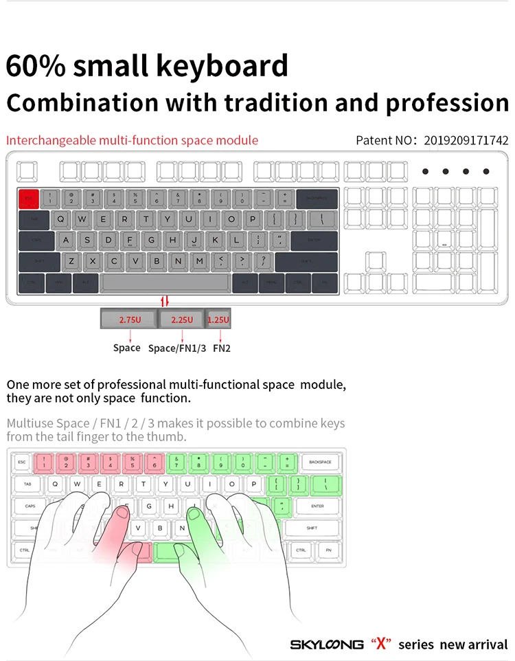 RGB Switch LEDs, PCB Hot Swappable, 61 Chaves