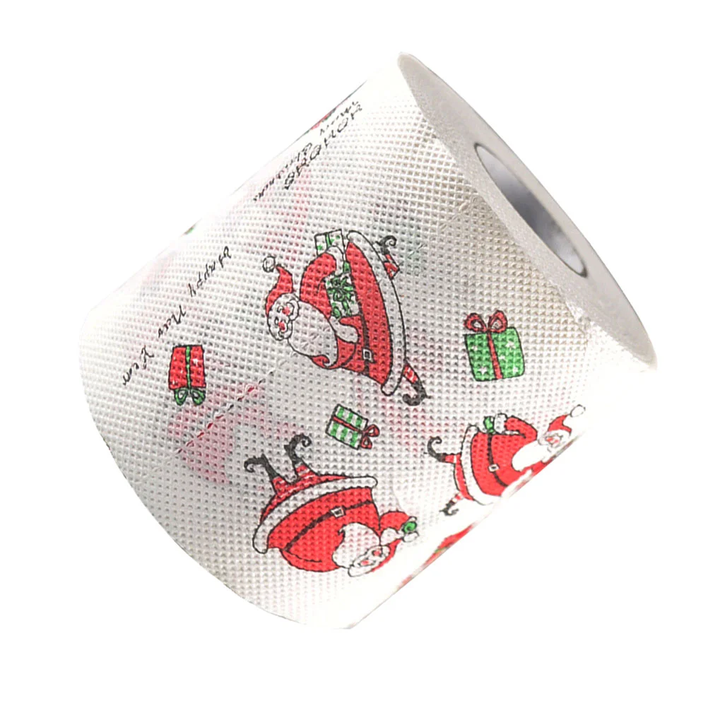 3pcs Creative Santa Claus Tissue Toilet Paper Roll Party Gift Merry Christmas Roll Paper for Table Living Room Bathroom