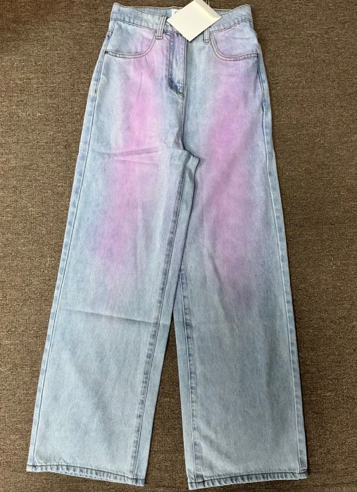 

JJ-0552 Spring and Summer two-color contrasting gradient trousers
