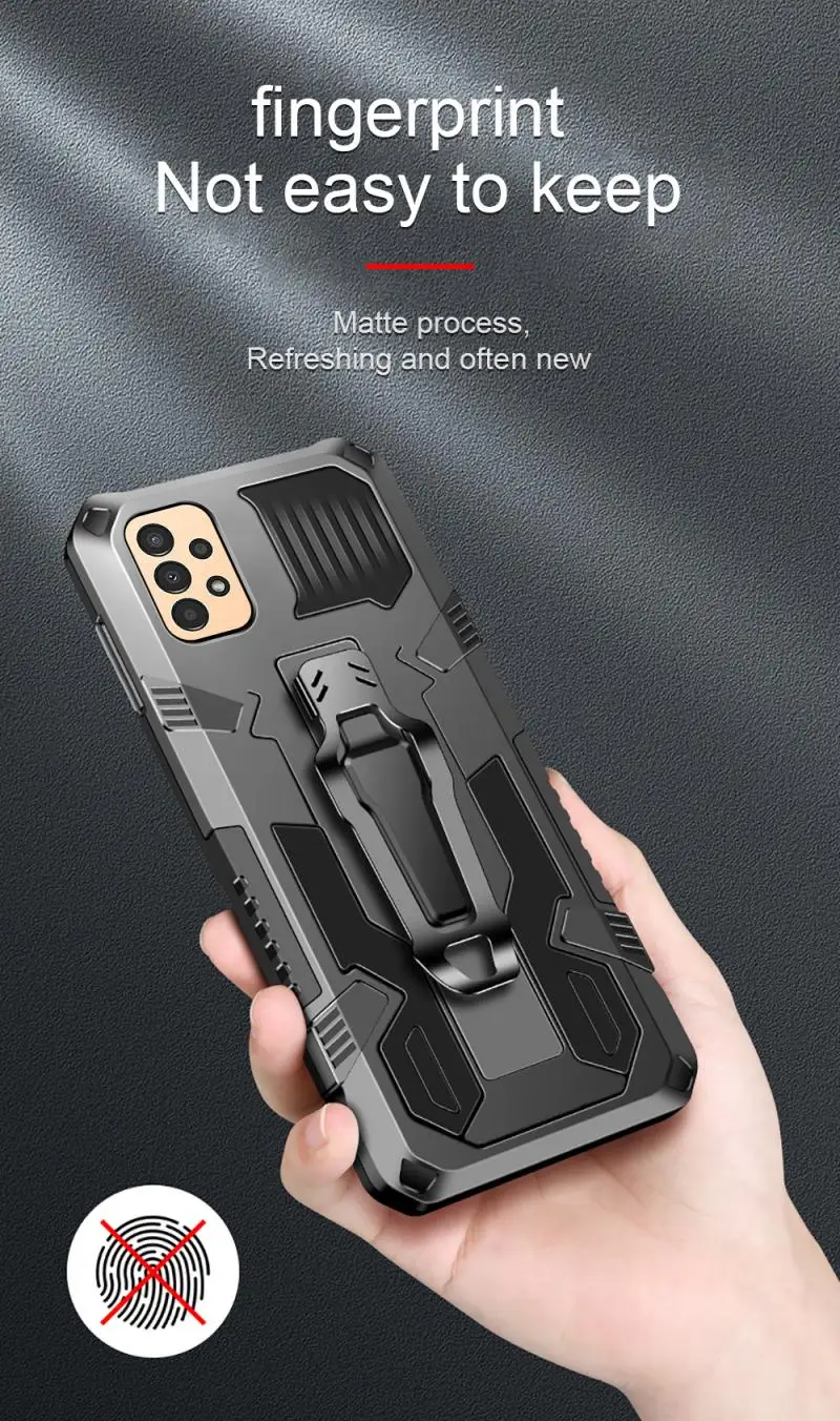 Armor Shockproof Case with Magnetic Stand and Car Mount Clip