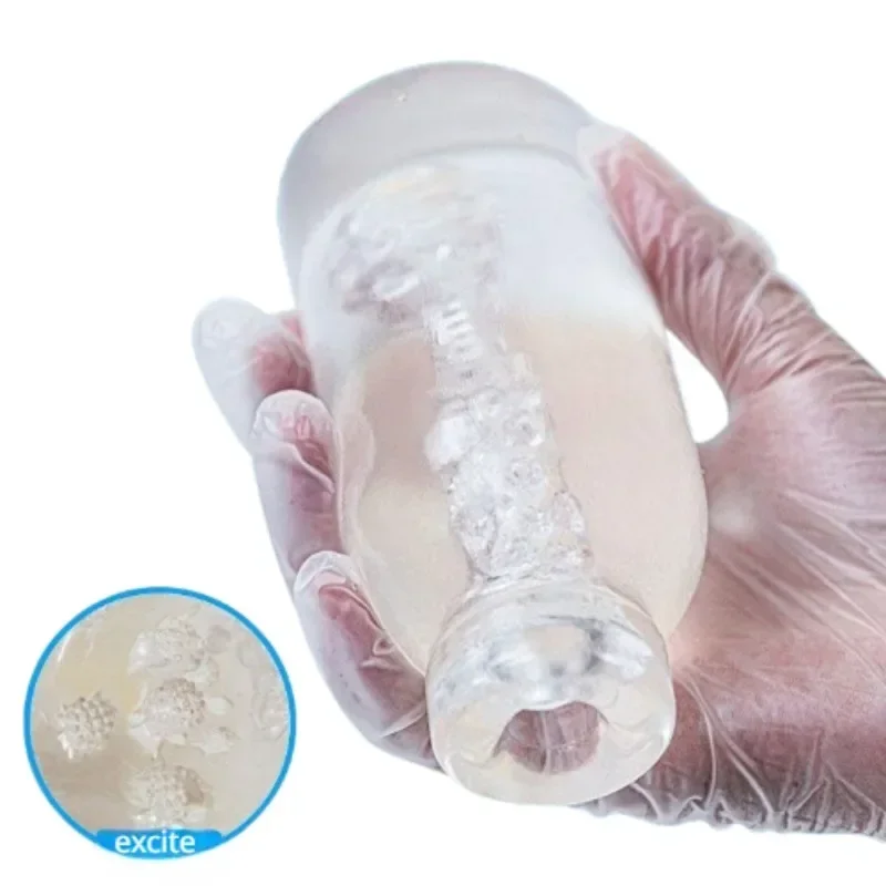 Male Masturbator Cup 3 Size Mini Masturbator Cup Soft Transparent Vagina Penis Massage Male Endurance Exercise Portable Oral Sex Toys for Man
