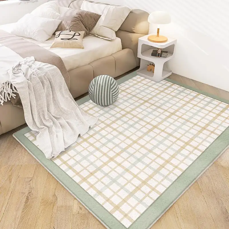 

Large Area Carpets for Living Room Girl Bedroom Decor Bedside Soft Carpet Checkerboard Lounge Rug Home Non-slip Plush Floor Mat