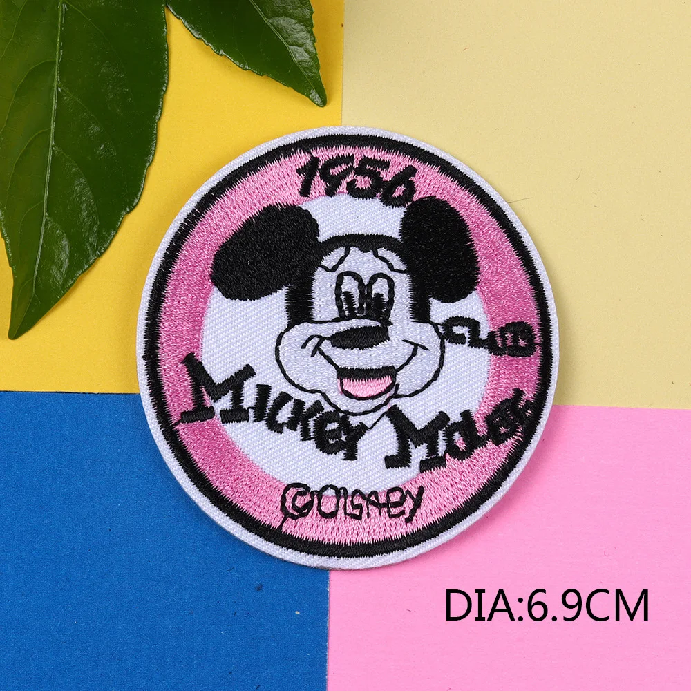 Cartoon Mickey  Minnie Mouse  Cloth Paste Minnie Couple Clothes Decoration Iron on Patches Embroidery Patches for Clothing 