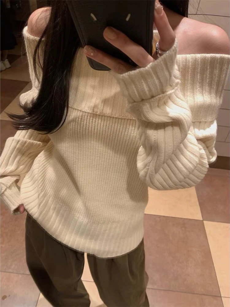 Pull Col Roulé Femme En Coton - Long, Thermique - Pour Automne/Hiver - Taille S à XXL